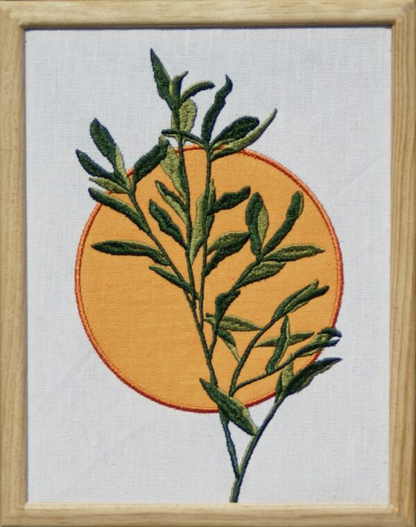Face on look of the Olive Rest Design Embroidery picture